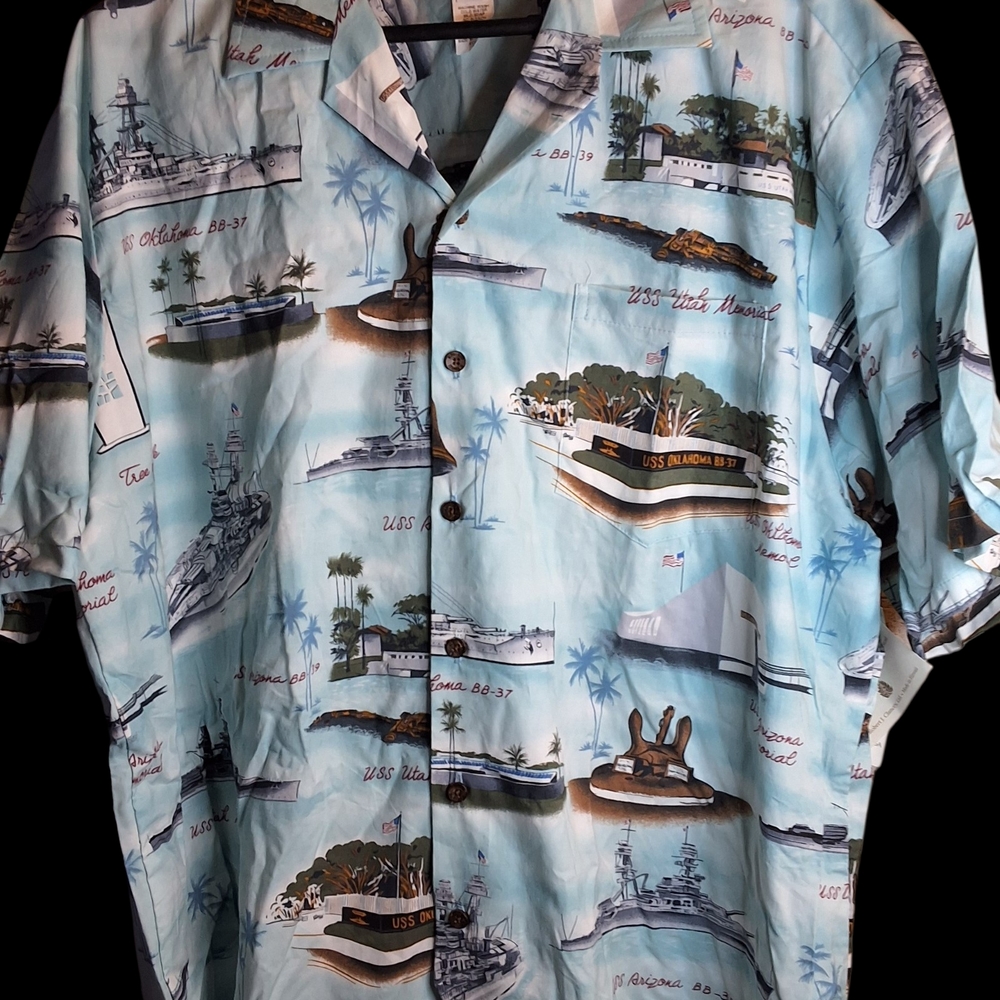 NEW Men's WW11 Kalaheo Hawaiin Casual Button Down Shirt XL